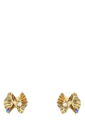 Saint Laurent Hritage Bow Shell Clip-On Earrings