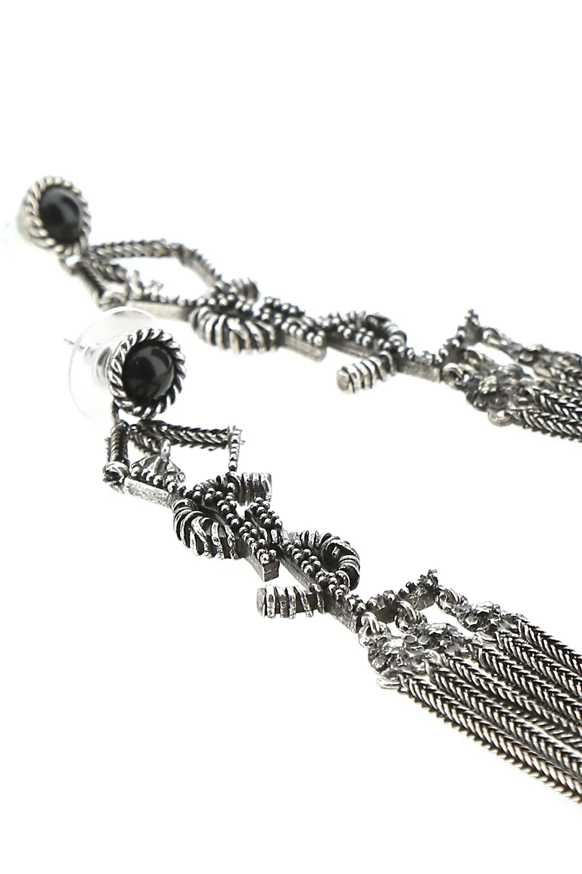 Saint Laurent Logo Monogram Drop Earrings