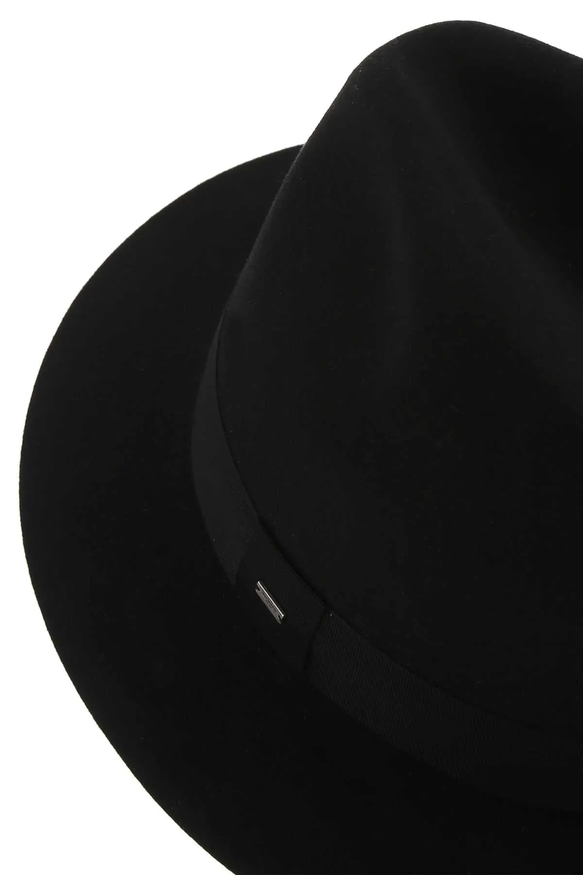 Saint Laurent Logo Plaque Fedora Hat