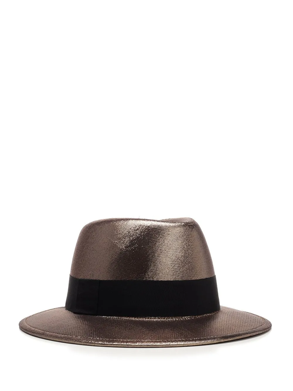 Saint Laurent Metallic Wide Brim Trilby Hat