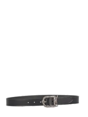 Saint Laurent Monogram Engraved Buckle Belt