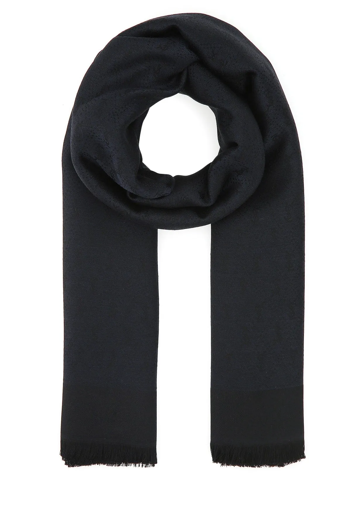 Saint Laurent Monogram Fringed Scarf