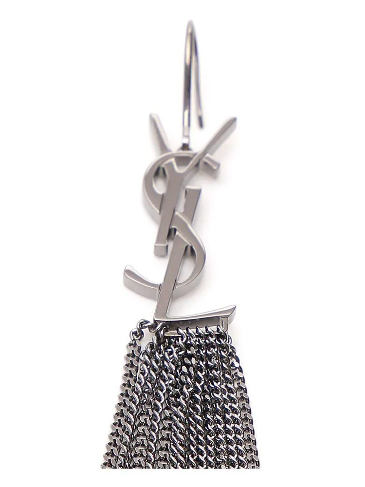 Saint Laurent Monogram Tassel Earrings