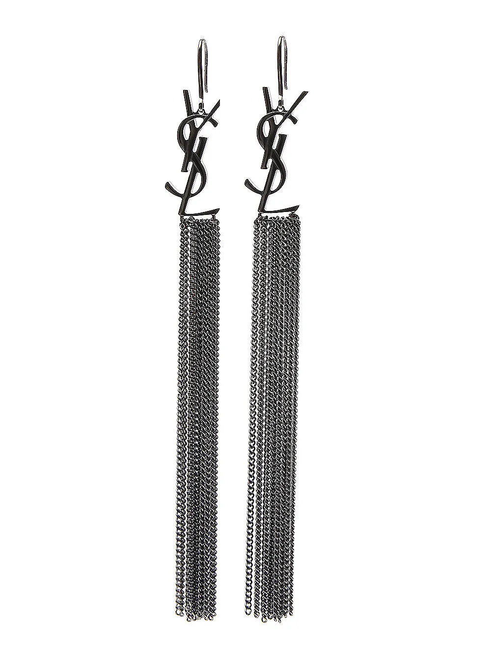 Saint Laurent Monogram Tassel Earrings