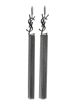 Saint Laurent Monogram Tassel Earrings