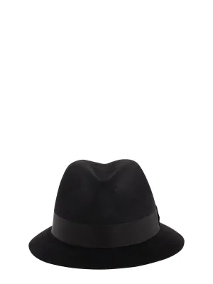 Saint Laurent Ribbon-Detail Fedora Hat
