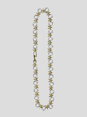 Saint Laurent Star Pendant Faux-Pearl Bracelet