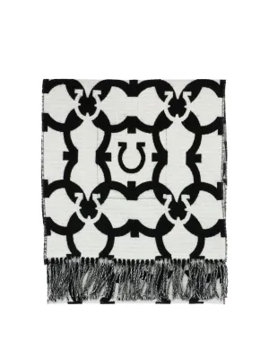 Salvatore Ferragamo Gancini Fringed Edge Scarf