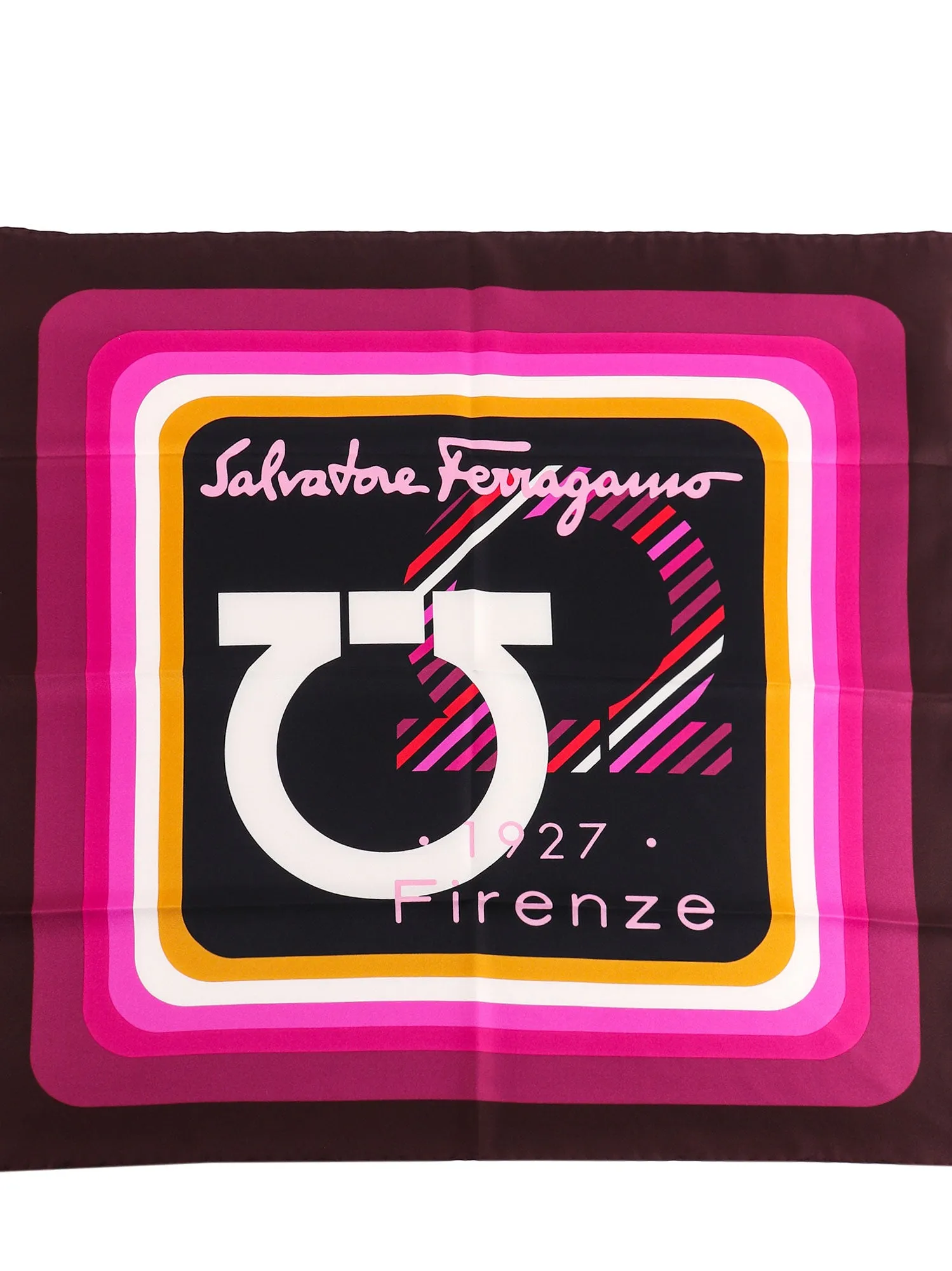 Salvatore Ferragamo Gancini Logo Print Scarf