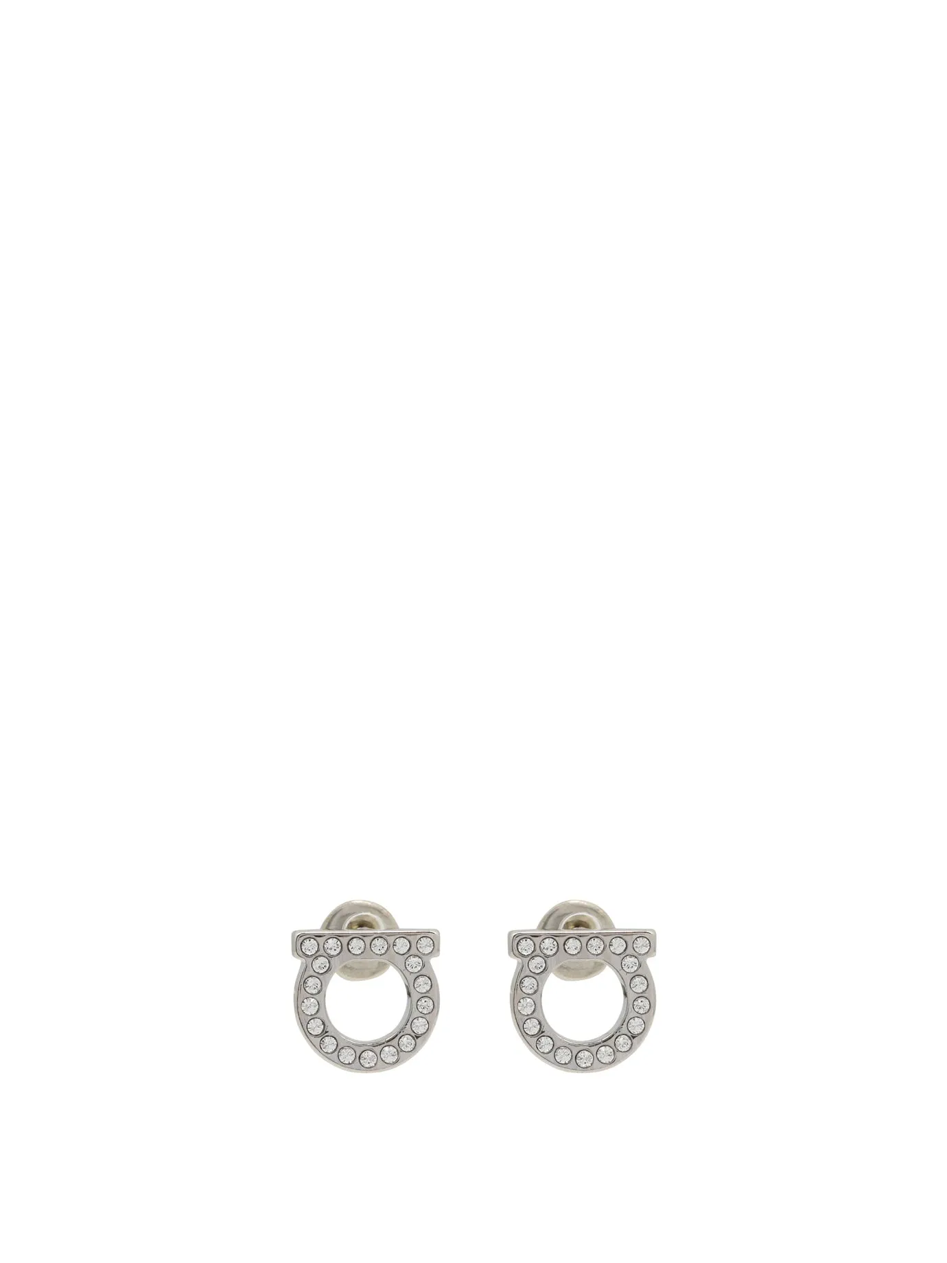 Salvatore Ferragamo Gancini Small Crystal Earrings