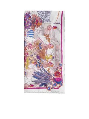 Salvatore Ferragamo Rinascimento Print Silk Scarf
