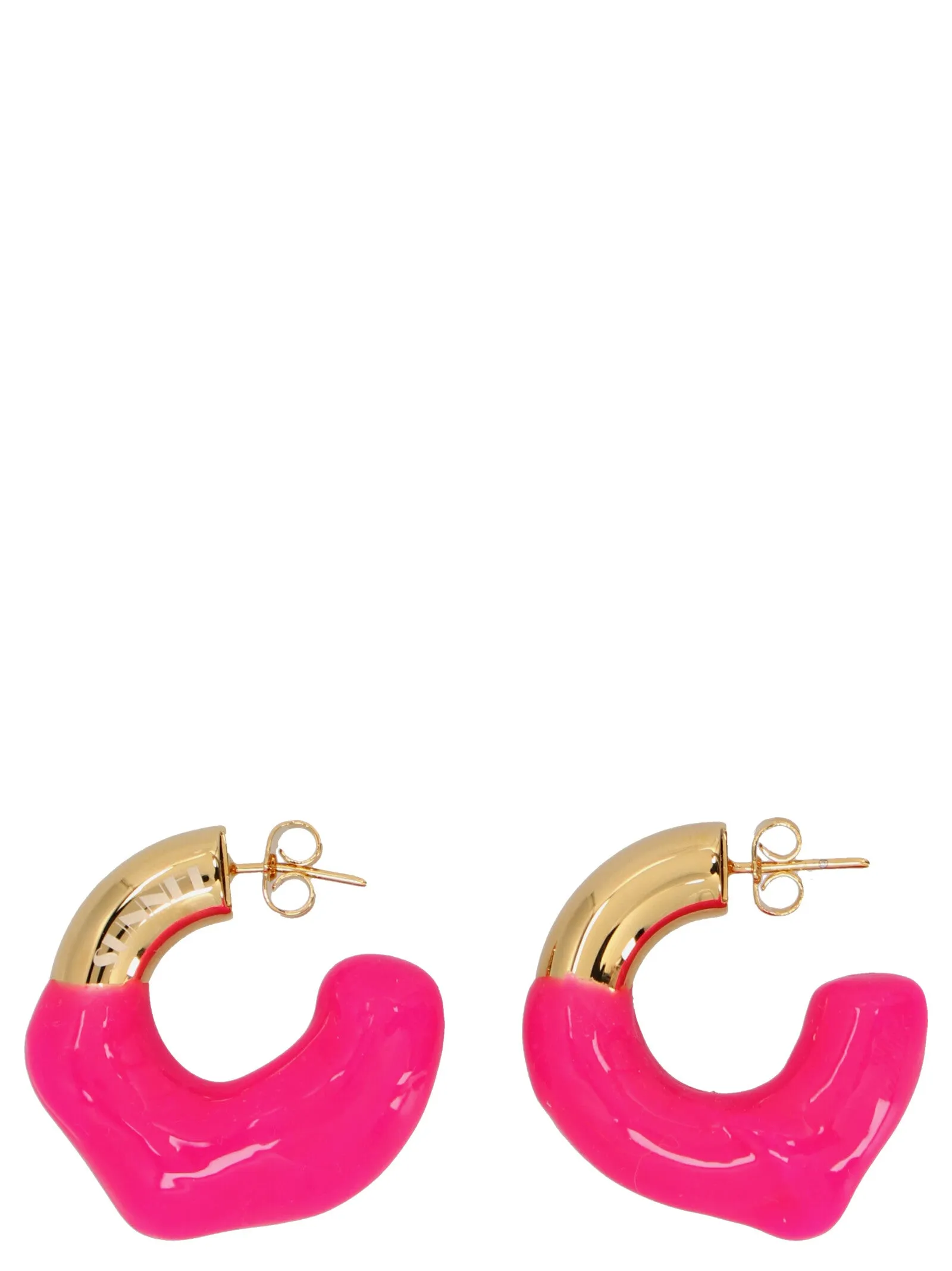 Sunnei Logo Detailed Small Hoop Earrings