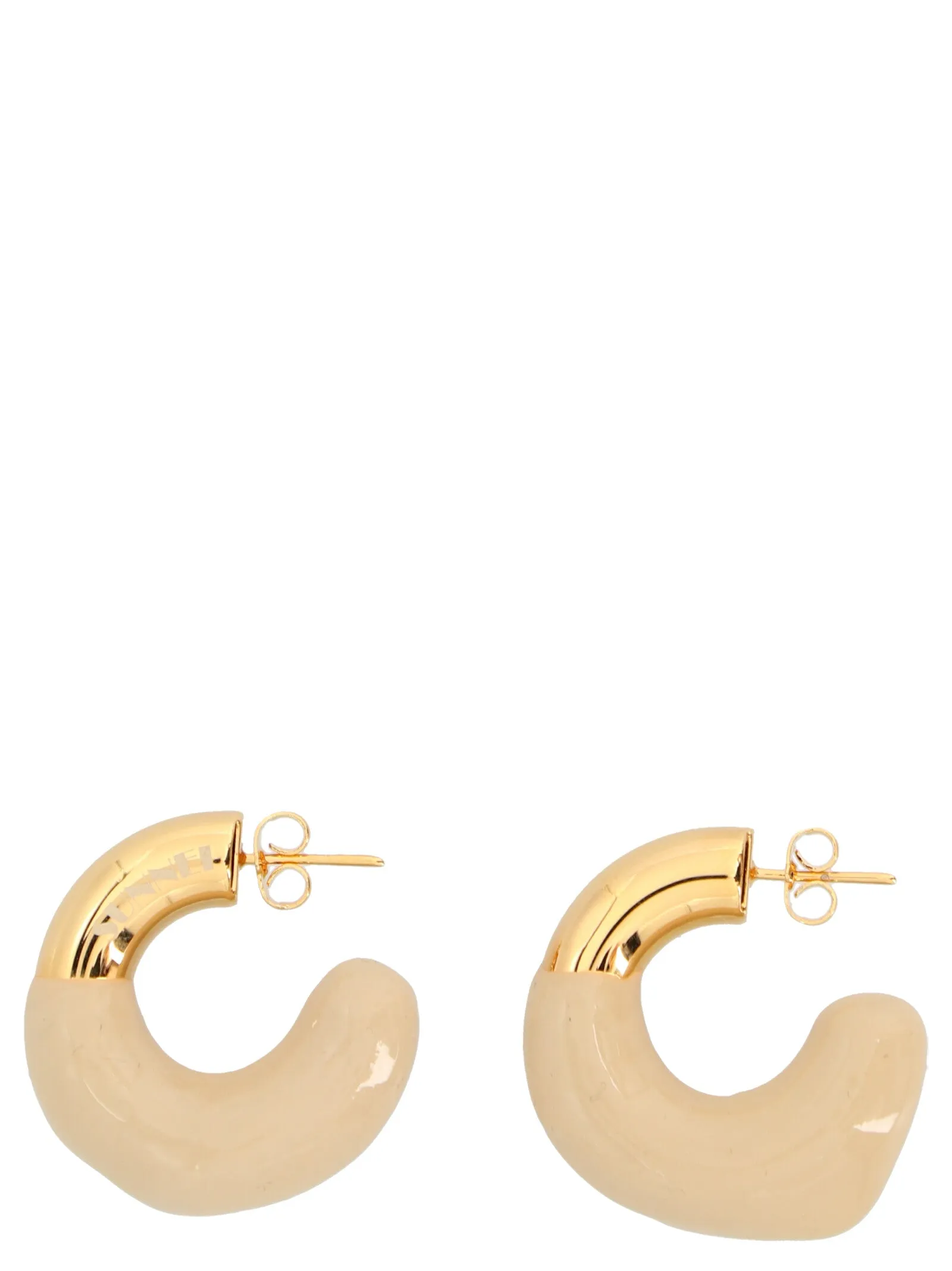 Sunnei Logo Detailed Small Hoop Earrings