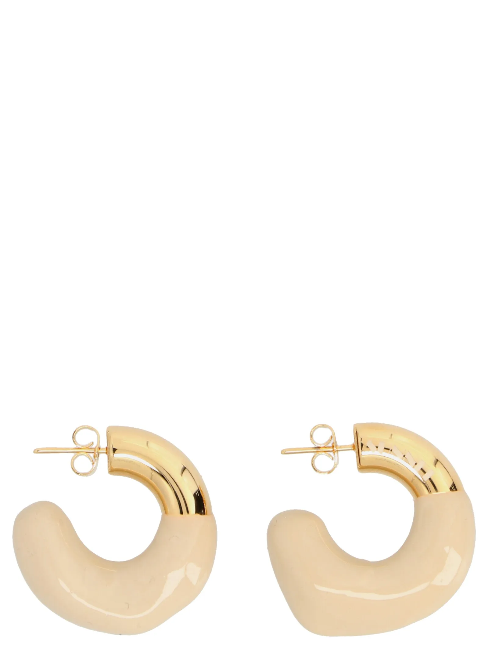 Sunnei Logo Detailed Small Hoop Earrings