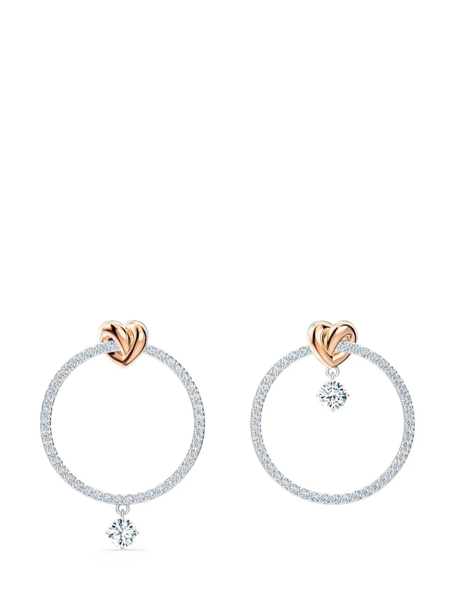Swarovski Lifelong Heart Hoop Pierced Earrings
