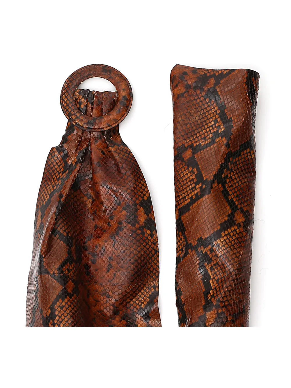 The Attico Animal Printed Wide Buckle Belt