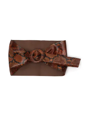 The Attico Animal Printed Wide Buckle Belt
