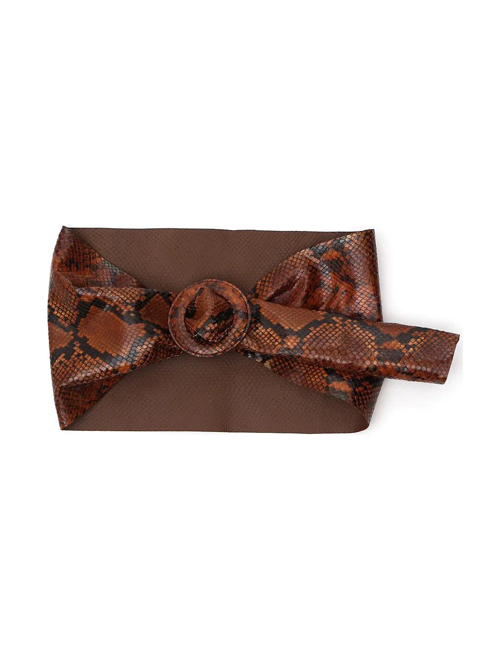 The Attico Animal Printed Wide Buckle Belt