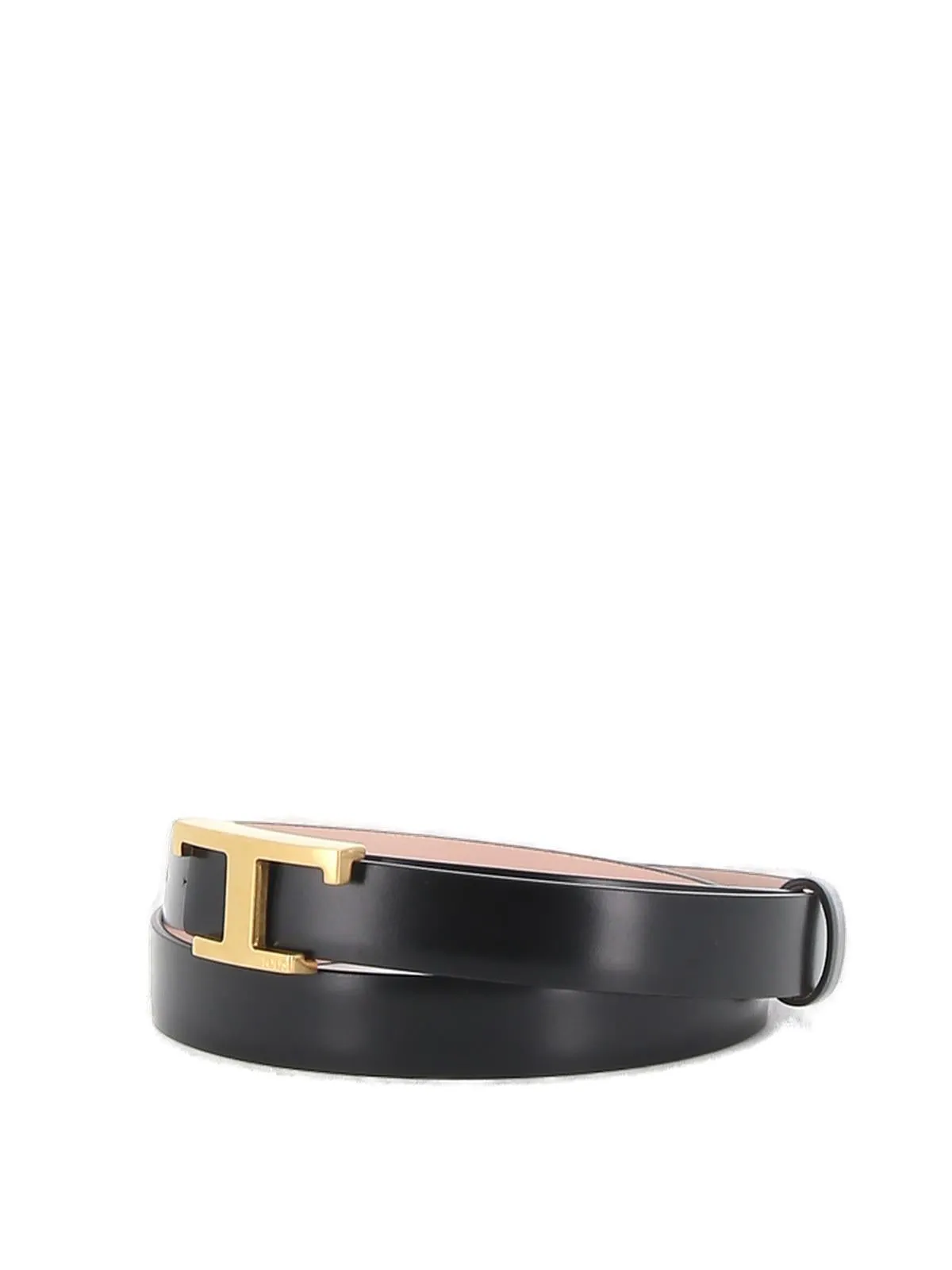 Tod's T Logo Plaque Buckle Belt