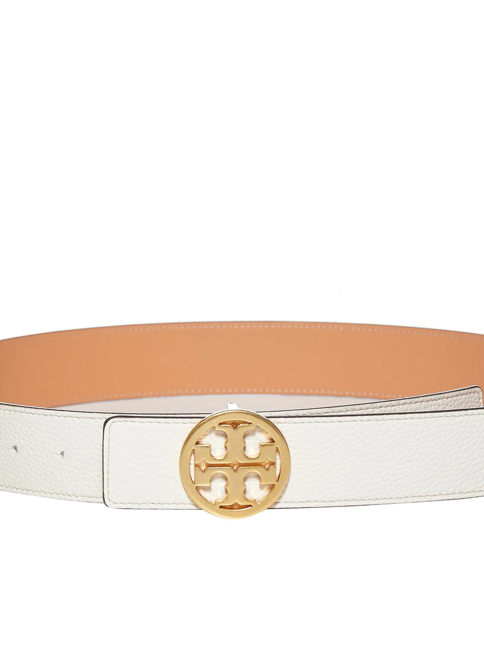 Tory Burch Logo Plaque Buckled Belt