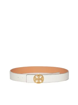 Tory Burch Logo Plaque Buckled Belt