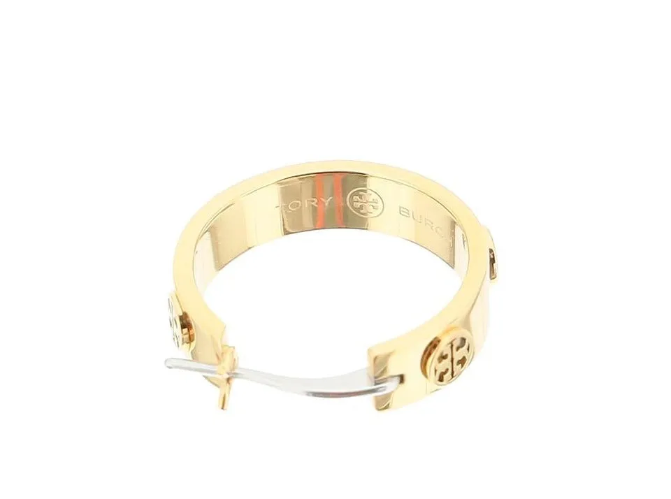 Tory Burch Miller Double T Stud Hoop Earrings