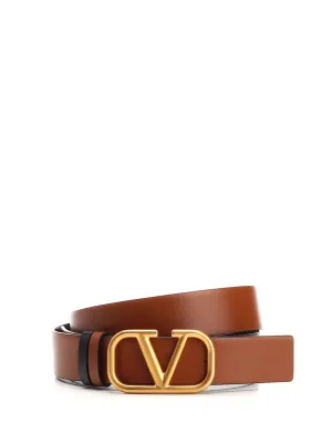 Valentino VLogo Buckle Reversible Belt
