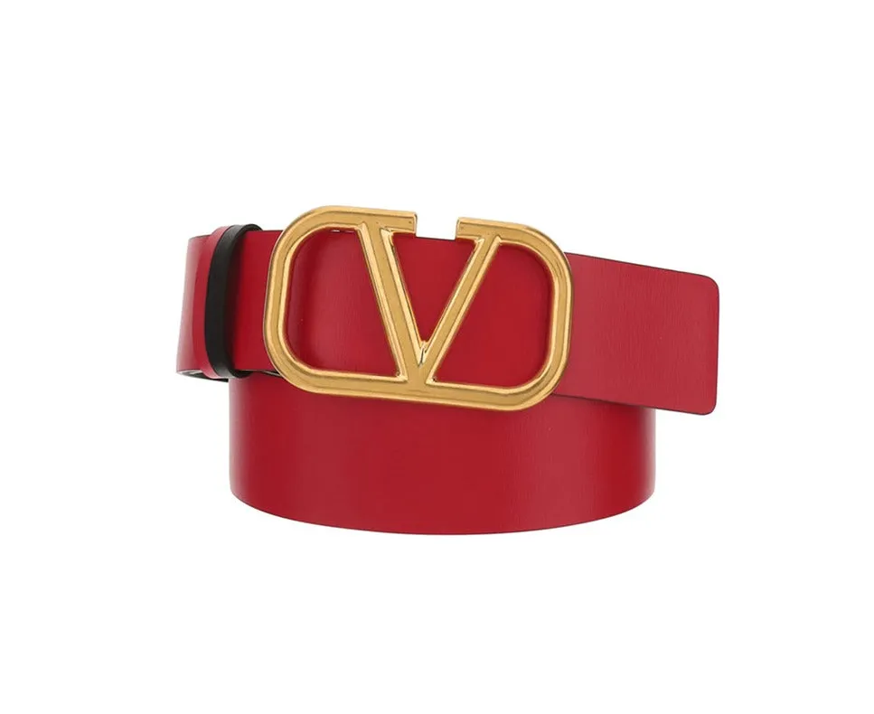 Valentino VLogo Buckle Reversible Belt