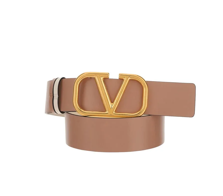 Valentino VLogo Buckle Reversible Belt