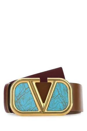 Valentino VLogo Plaque Buckle Belt