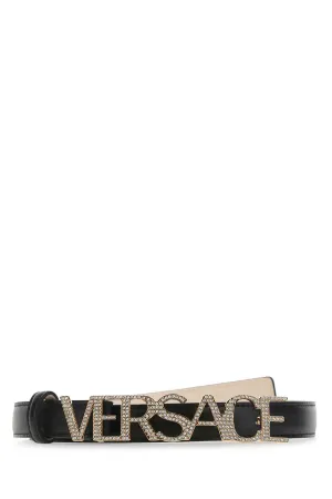 Versace Embellished Logo Buckle Belt