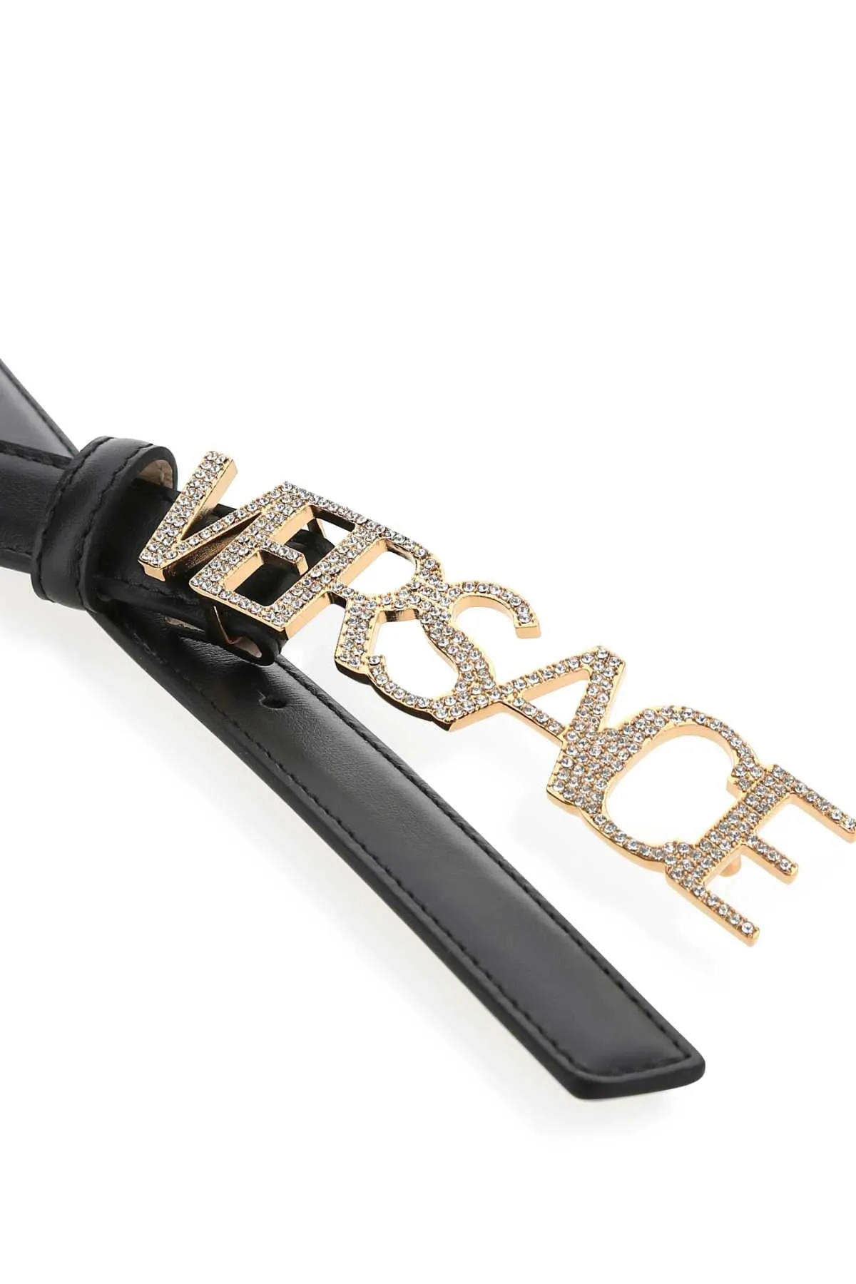 Versace Embellished Logo Buckle Belt