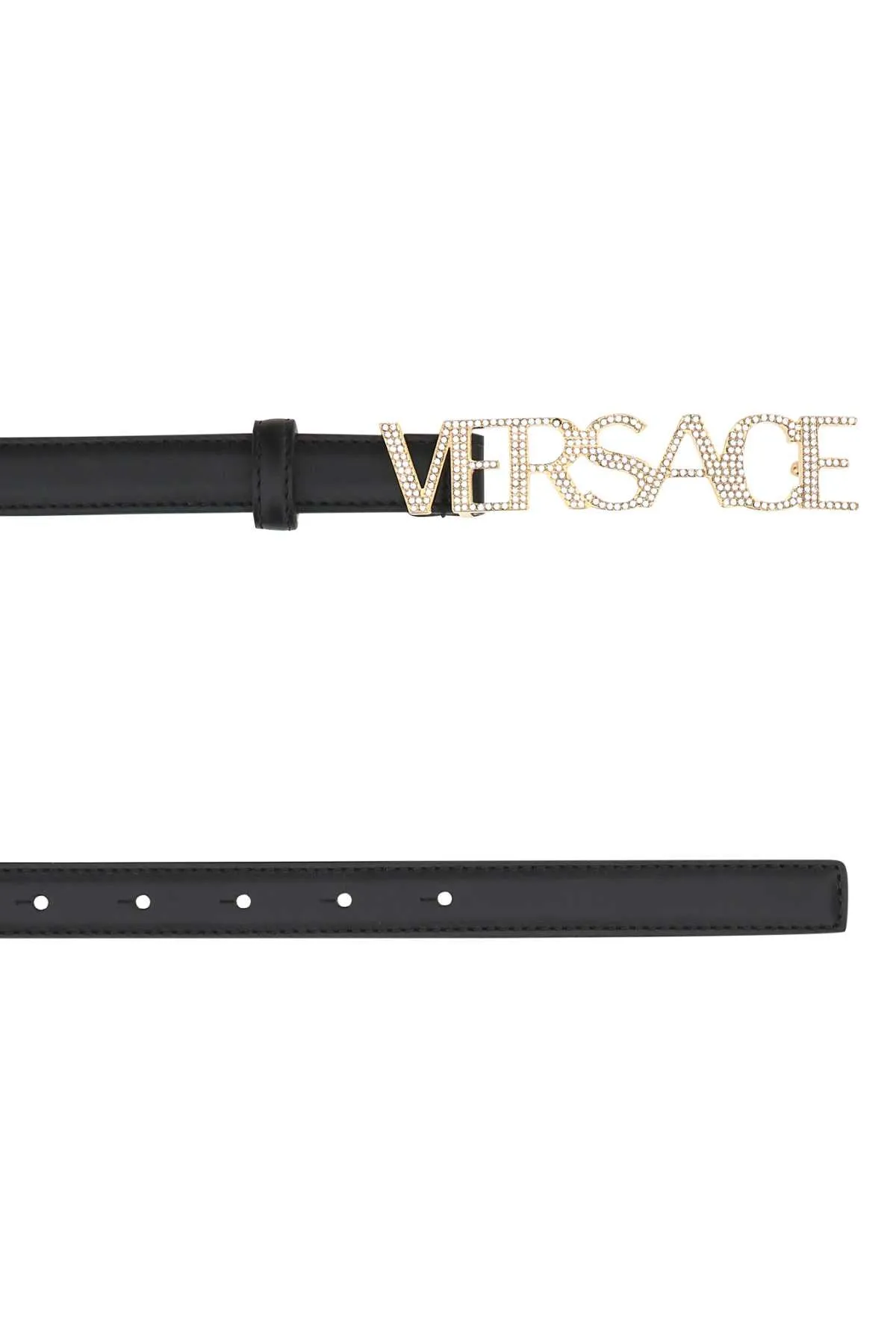 Versace Embellished Logo Buckle Belt