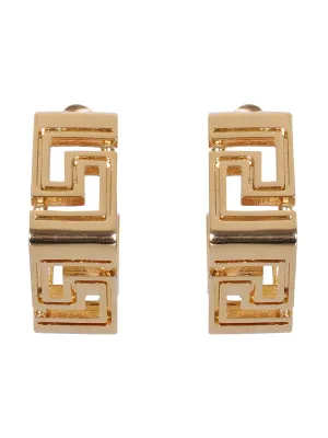 Versace Greca Cut-Out Hoop Earrings