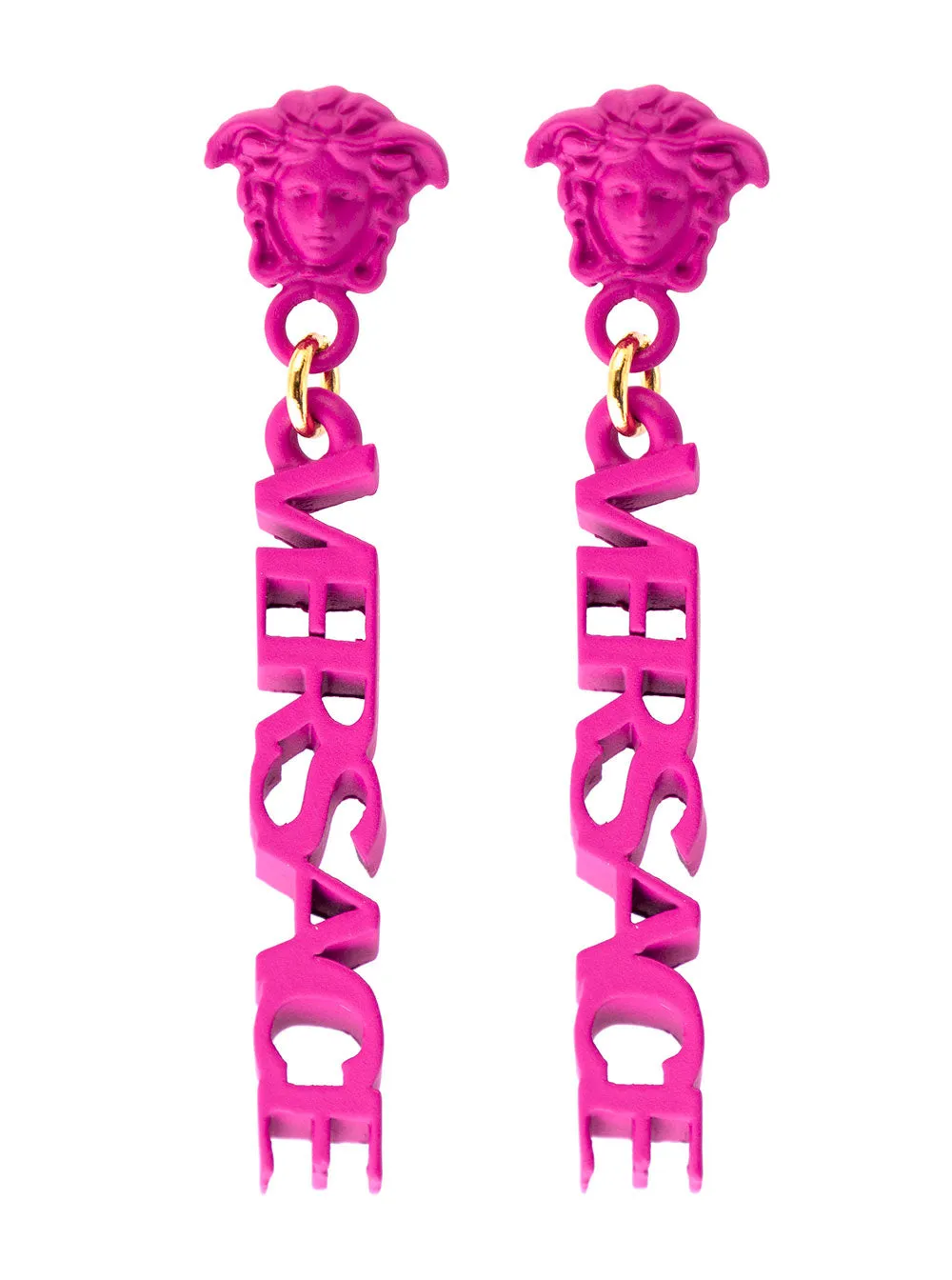 Versace Logo Plaque Earrings