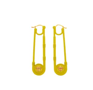 Versace Medusa Head Safety Pin Earrings