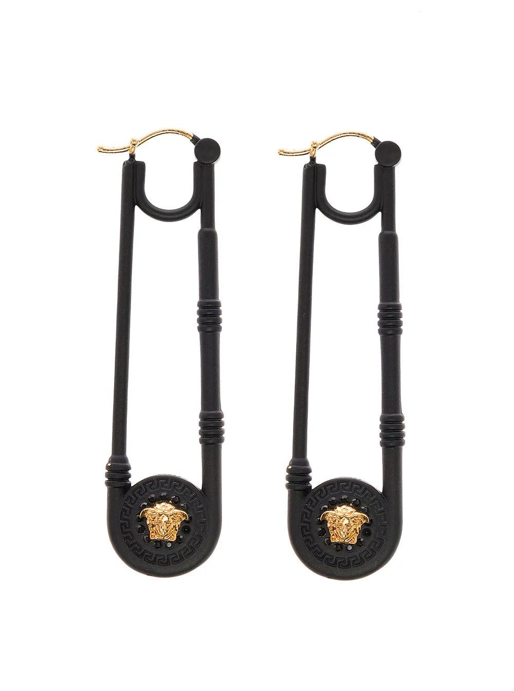 Versace Medusa Head Safety Pin Earrings