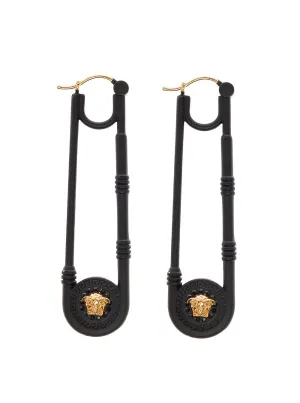 Versace Medusa Head Safety Pin Earrings