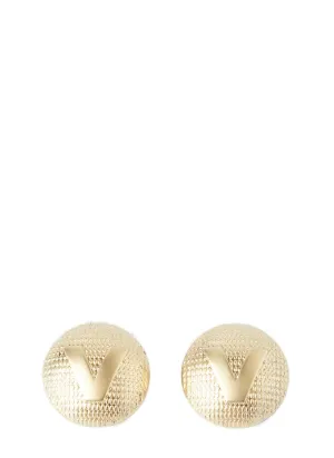 Vetements Logo Embossed Earrings