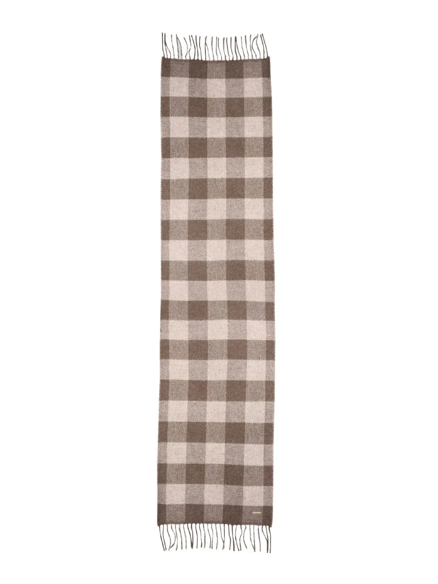 Woolrich Checked Fringed Scarf