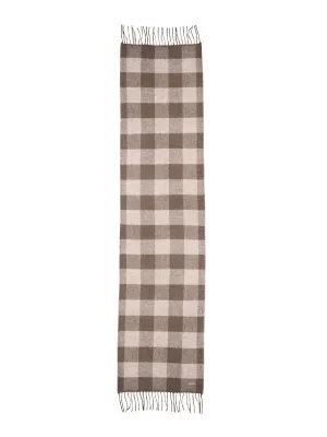 Woolrich Checked Fringed Scarf