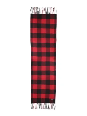 Woolrich Checked Fringed Scarf