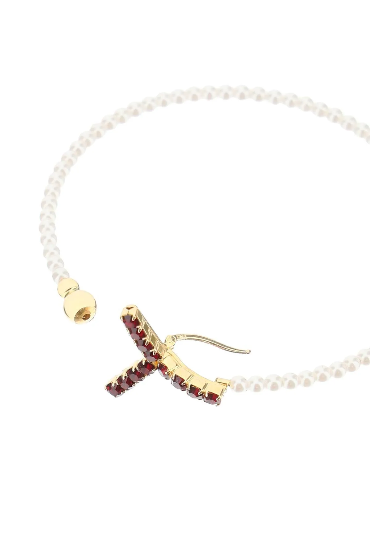 Y/Project Maxi Y Pearl Hoop Earrings