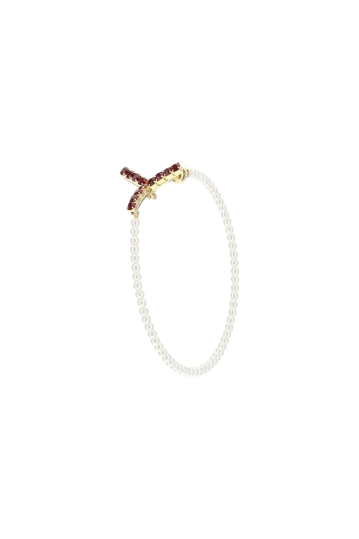 Y/Project Maxi Y Pearl Hoop Earrings
