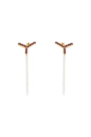 Y/Project Maxi Y Pearl Hoop Earrings