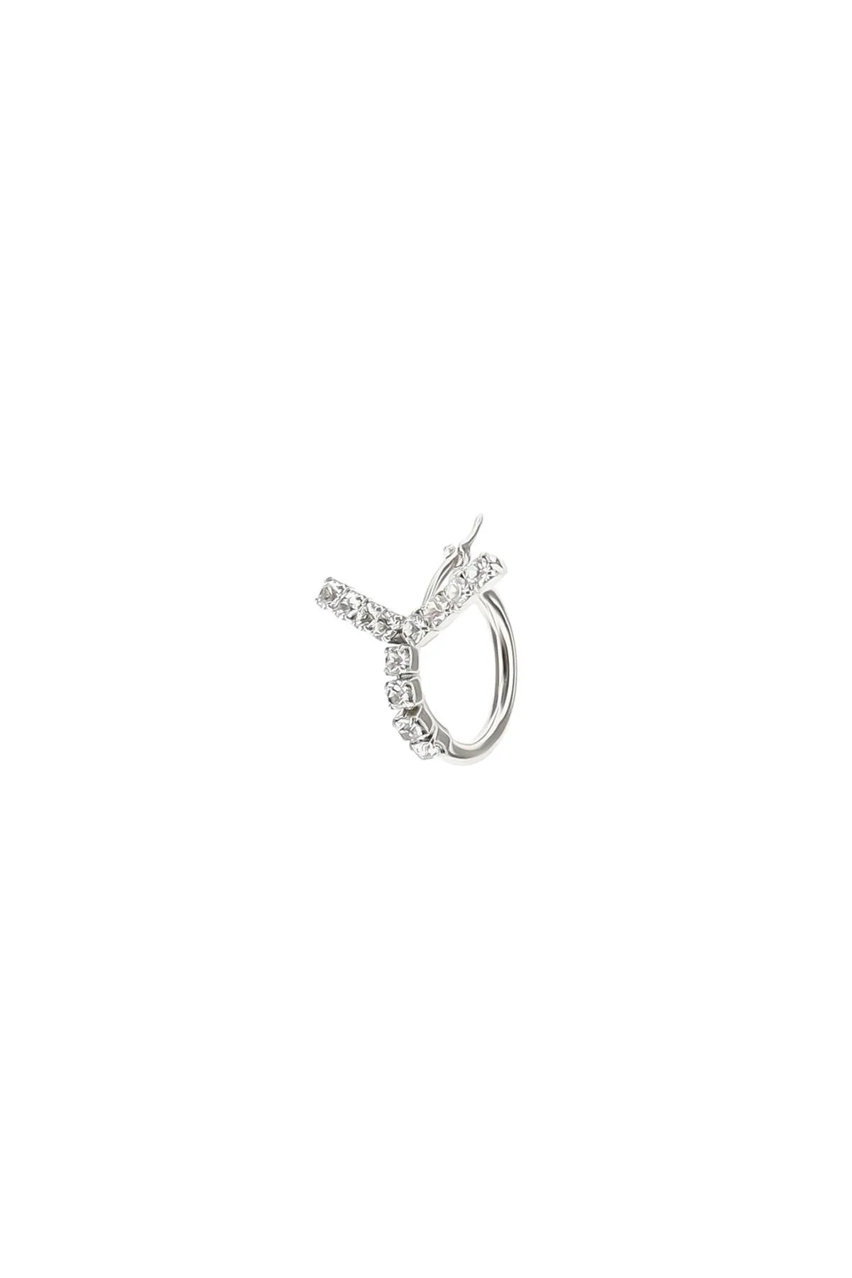 Y/Project Mini Y Hoop Embellished Earrings