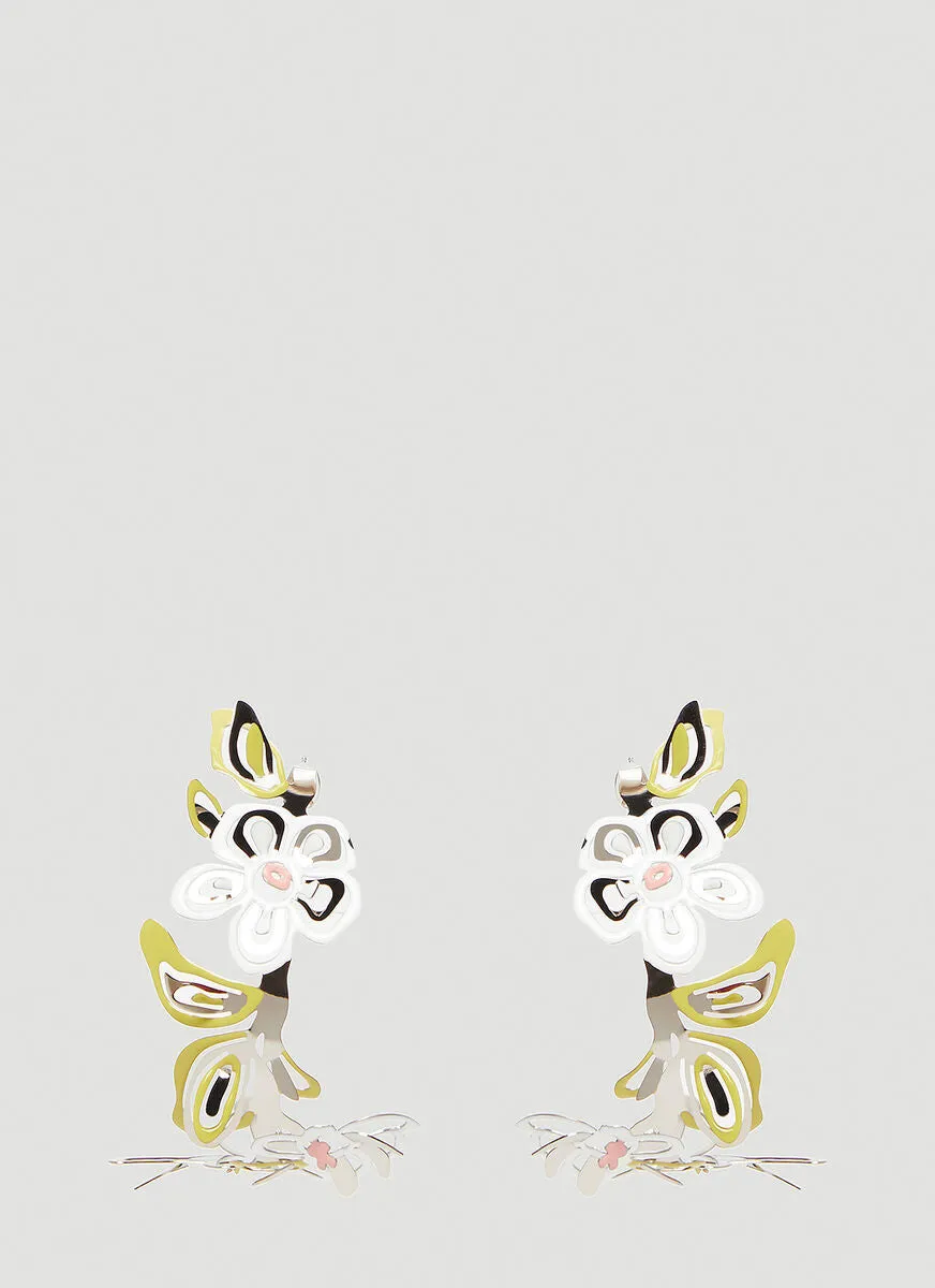 Y/Project Spring Floral Hoop Earrings